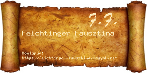 Feichtinger Fausztina névjegykártya